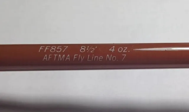 FENWICK FERALITE FLY Rod - FF857, 8 1/2ft, 4 oz. 7 Wt - Serial # K 222857  c.1972 $89.99 - PicClick