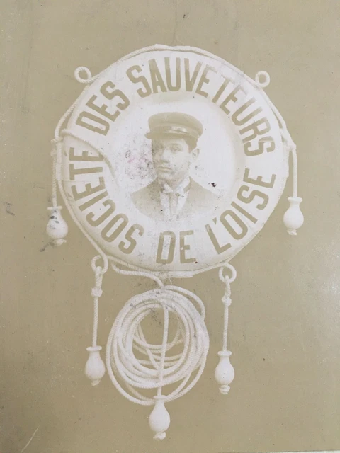 19th century photo Sauveteurs de l'Oise (60), firefighters, Chantilly, navy, rescue.