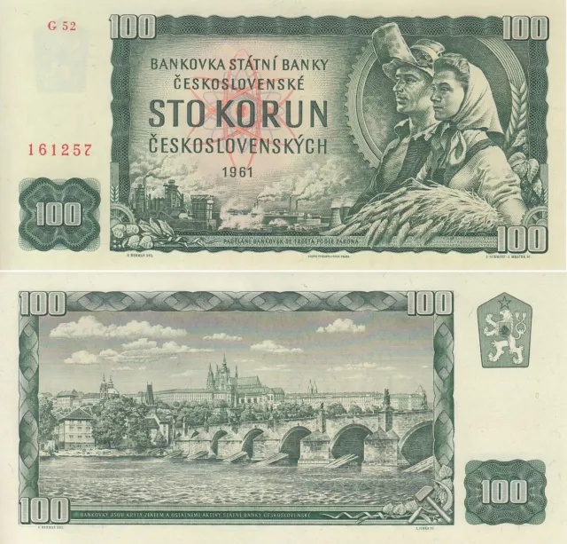 Tschechoslowakei, 100 korun 1961, Pick 91c, ksfr.