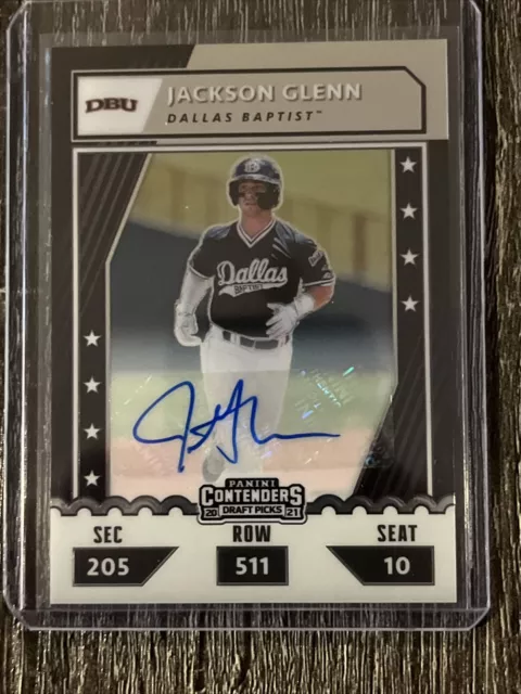 Jackson Glenn 2021 Elite Extra Edition College Tickets Optic Signatures /99