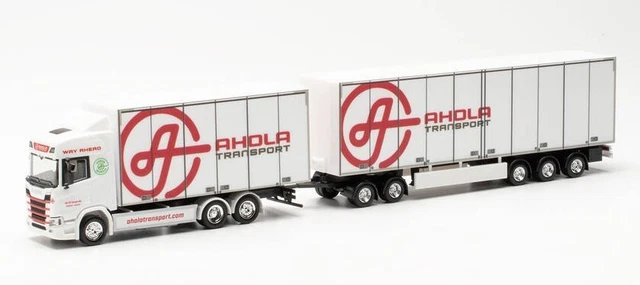 Miniature SCANIA CS 20 HD 4x2 avec remorque 3 Essieux DUTRANS HERPA