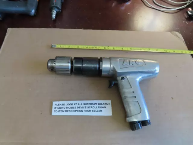 ARO 600 rpm HEAVY DUTY PNEUMATIC DRILL 3/8"JACOBS CHUCK  AIRCRAFT TOOL 7848E