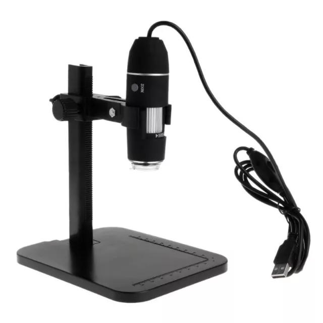 1600X 8LED USB Digital Microscope Magnifier Camera Endoscope with Ruler Bracket