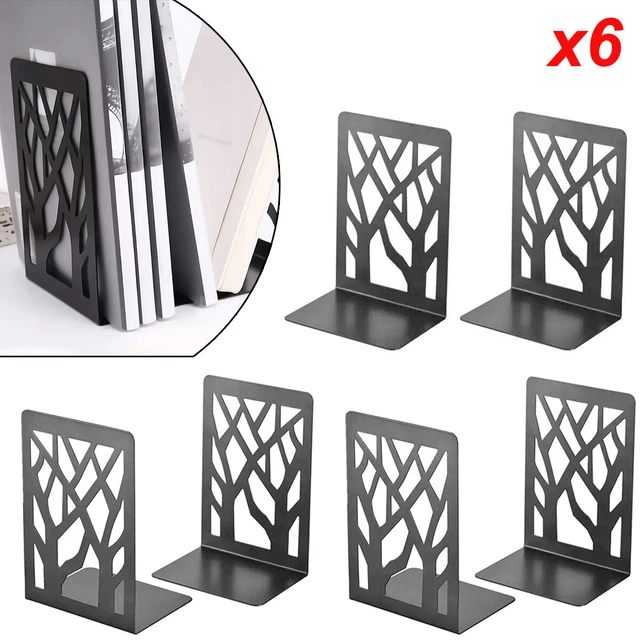 6x Buchstütze Ständer Buchstützen Buchständer Baumartige Muster Für Bücherregal