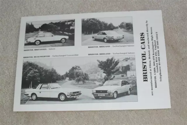 Bristol Brochure - Britannia & Brigand Turbo Saloon - Beaufighter Convertible