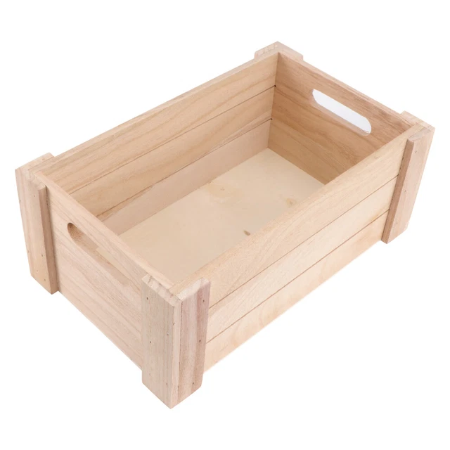 Estuche de almacenamiento retro cajas de madera organizador de escritorio recuerdo infantil