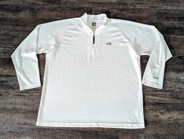 The North Face Shirt Mens XXL White Flight Series Vapor Wick Long Sleeve Shirt