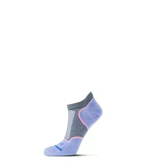 Fits Ultra Light Runner Women's No Show Socks, Stormy Weather, Large