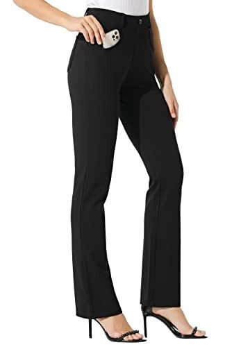 Willit 31" Womens Yoga Dress Pants Bootcut Work Slacks Pants Stretch Office