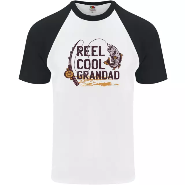 Maglietta da baseball Reel Cool Grandad Funny Fishing Fisherman S/S