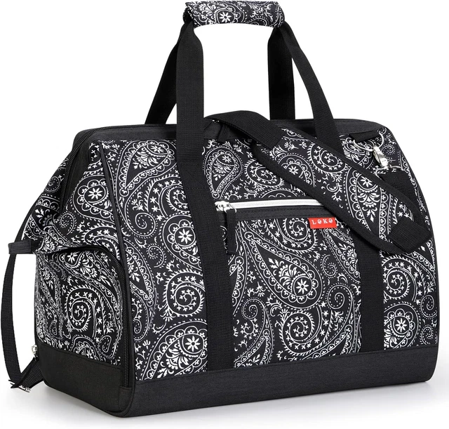 Camtop Borsone Da Viaggio Donna Con Tasca Per Trolley E Scomparto Scarpe - Grigio, 20L, Tela E PU - copertina