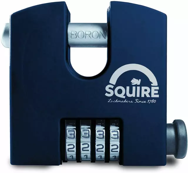 Squire SHCB65 Combination Padlock 4-Wheel Re-Codeable Weatherproof Stronghold