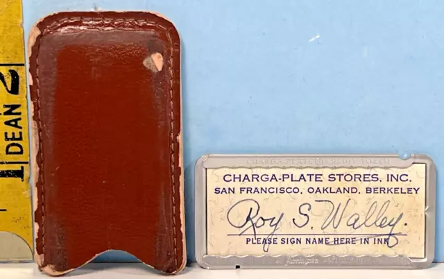 Vintage Charga-Plate Stores Inc San Francisco Oakland Berkeley Charge Card & Cvr