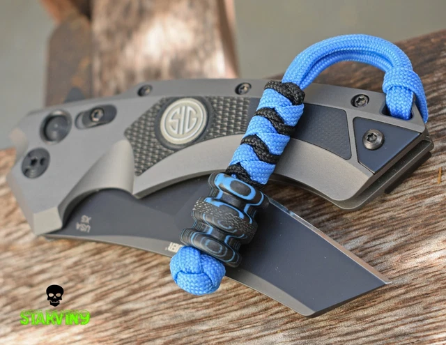 PARACORD KNIFE LANYARD- G10/Micarta-fits ZT , CRK , Spyderco ,Kizer