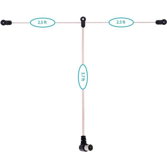 AERIAL FM ANTENNA 75 Ohm F Type Male Plug For Home Radio Receiver Stereo θ