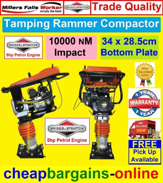 TAMPING RAMMER COMPACTOR PLATE COMPACTOR WACKER 5hp BRIGGS & STRATTON 10kN FORCE