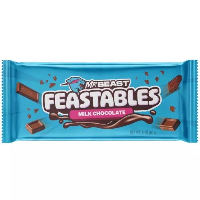MR BEAST FEASTABLES MrBeast Milk Chocolate Peanut Butter Crunch - 2.1oz ...