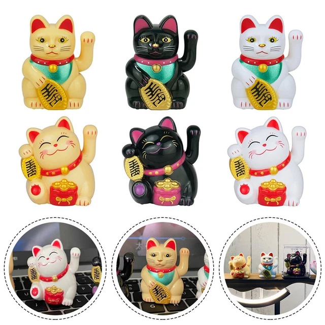 Lucky Cat Ornement Tableau de Bord Voiture Décor Automatique Agitant Dessin Doll