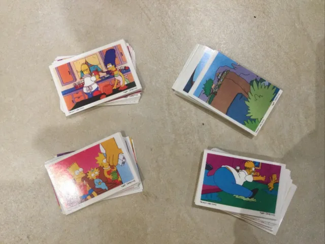 The Simpsons Full Set Of 150 Stickers For Diamond Album - 1990