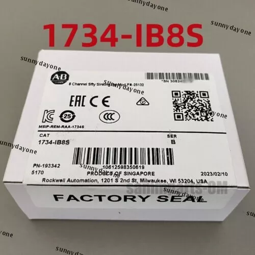 AB 1734-IB8S Ser B 8 Channel Sfty Sinking Input Module 1734IB8S New Sealed 2023