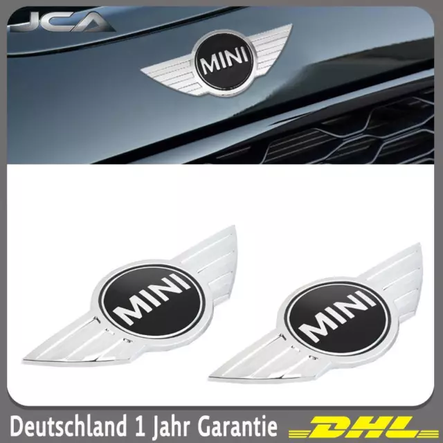 2x Hinten + Vorne Motorhaube Heckklappe Schwarz Emblem Abzeichen Für Mini Cooper