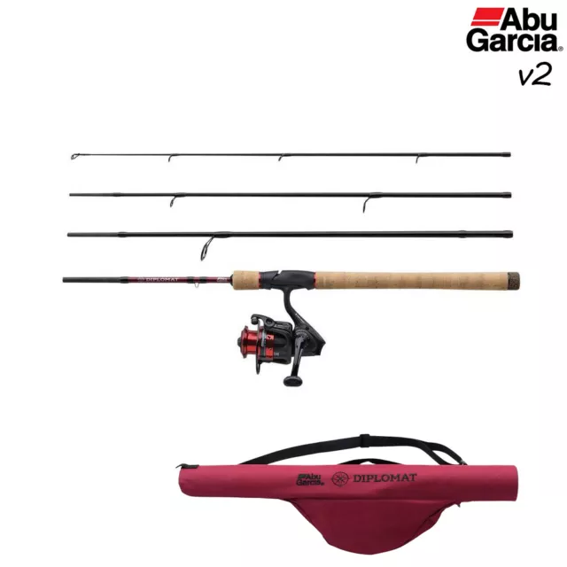 Abu Diplomat V2 Travel Spinning Rod & Reel Combo - 4 Piece