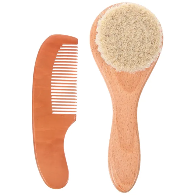 1 Set of Multi-use Wool Brush for Baby Wooden Comb Baby Brush and Comb Hair