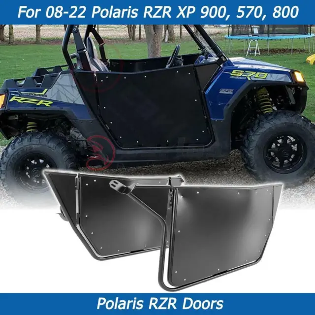 Full Aluminum Doors Black For 2008-2022 Polaris RZR XP 900 570 800 USA