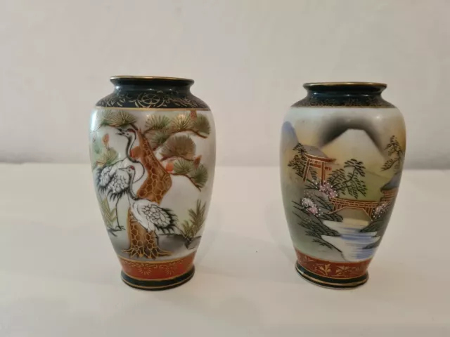 2 superbe Ancien petit vase Japonais Stasuma en parfait état