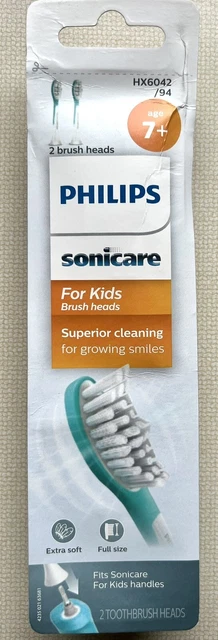 Paquete de 2 cabezales de cepillo de dientes de repuesto para niños Philips Sonicare HX6032/94