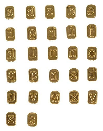 HotStamps Mini Lowercase Alphabet Set for Branding and Personal