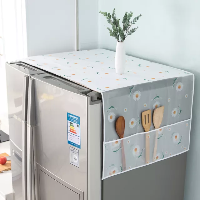 (Chrysanthemum 54x130cm)Refrigerator Dust Proof Cover PEVA Waterproof Oil Proof