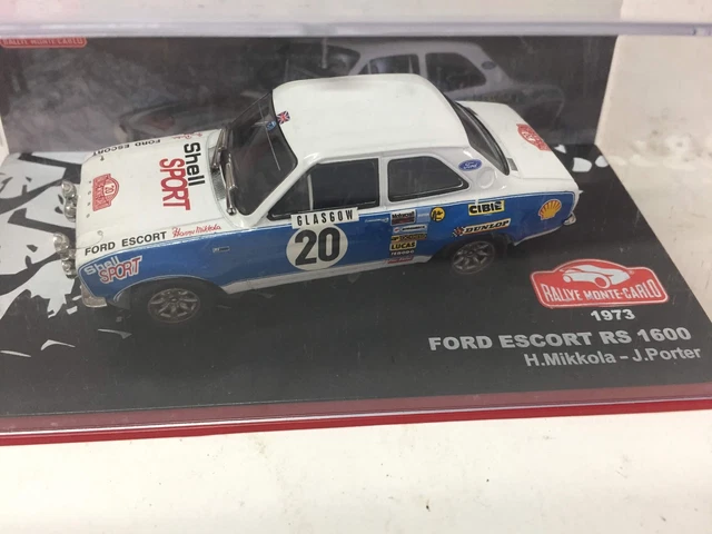 Ford Escort RS 1600 Mikkola 1973 Rally Montecarlo 1:43 Ixo Altaya Diecast