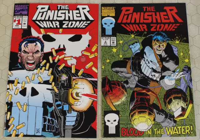 PUNISHER WAR ZONE vol.1 #1 - 2 Set (1992) NM (Marvel Comics)