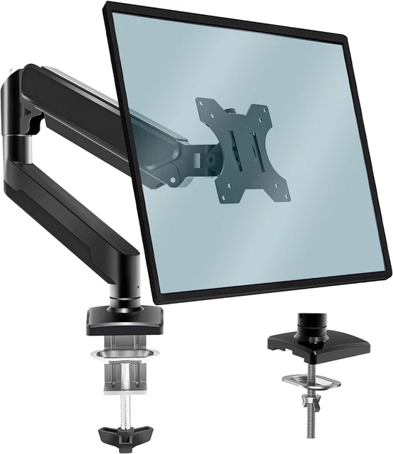 Monitor Arm Desk Mount for 17 to 32 Inch Screens, Snap on Design Panel Single Mo