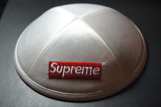 Supreme - yamaka ya 。 SUPREME YARMULKE KIPPAH Yamaka Real White Satin Hat 6-Panel