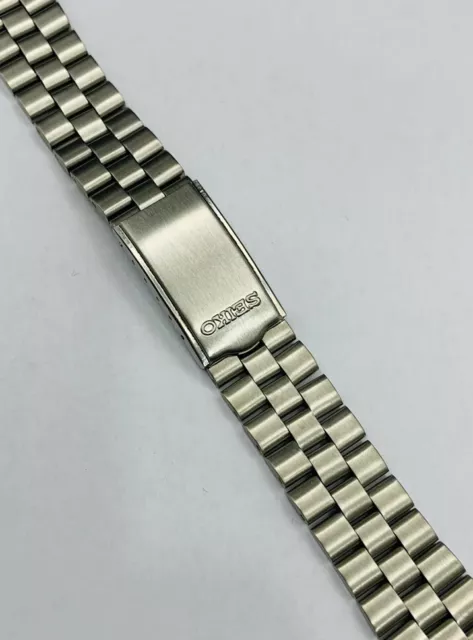 19mm Seiko UFO straight lugs stainless steel gents watch strap,New.(MU-11)