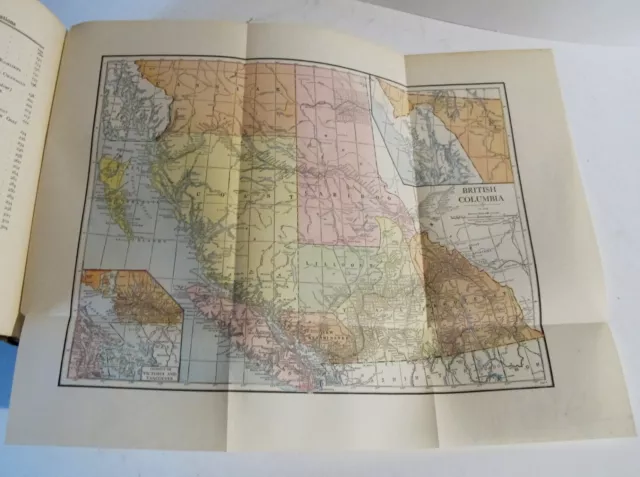 CANADA Travel Exploration LARGE FOLDING MAP Color Plates British Columbia West 2