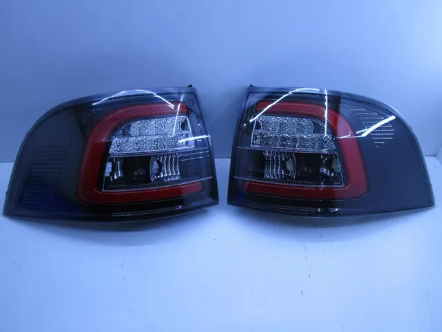 BLACK LED Tail Lights For HOLDEN COMMODORE VE VF STATION WAGON SS SV6 OMEGA SSV