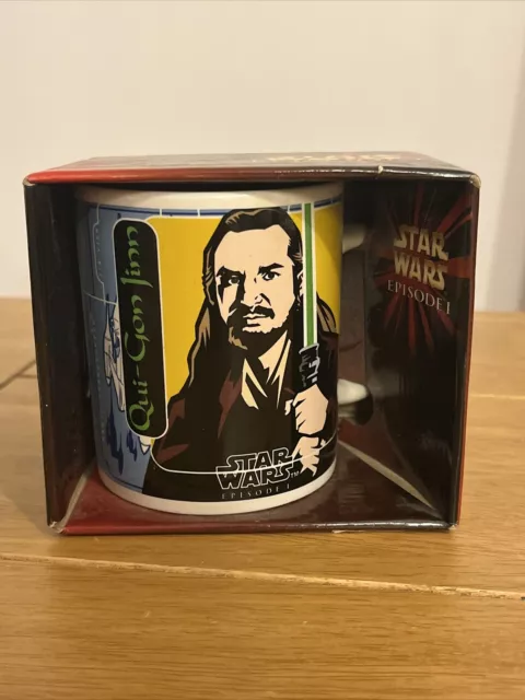 Star Wars Ceramic Mug Episode I Qui Gon Jinn Naboo Starfighter Downpace Ltd Cup