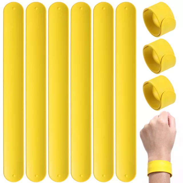 Yellow DIY Slap Bracelets Set for Parties and Crafts (10pcs)