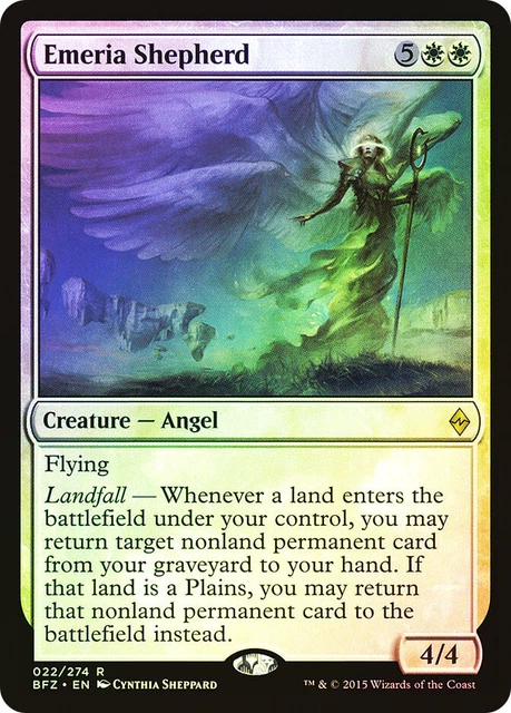 Emeria Shepherd 1x FOIL BFZ MTG Battle for Zendikar Rare MINT white Emeria Shepherd 1x FOIL BFZ MTG Battle for Zendikar Rare MINT white