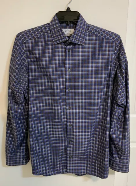 Eton Mens Slim Fit Shirt - Size 15.5 Collar - Chest 39