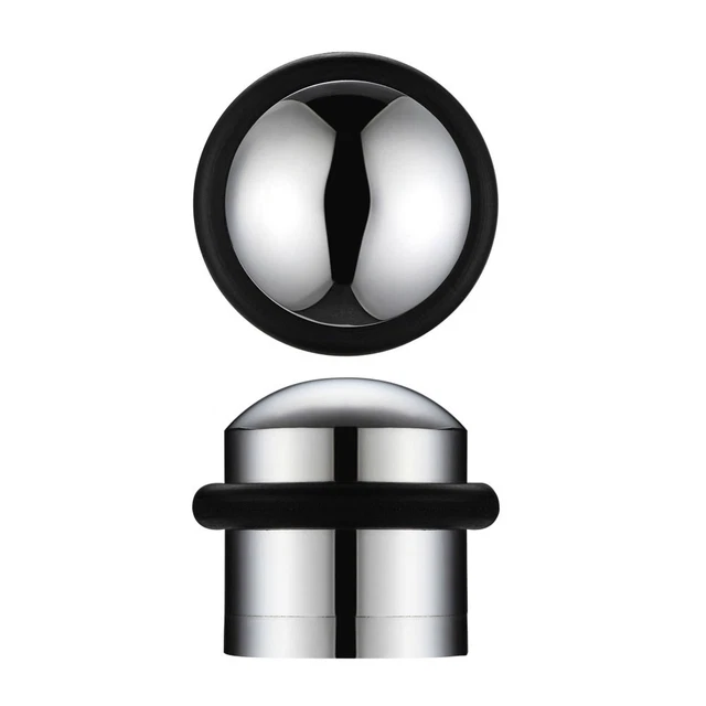 Stylish Domed Floor Mounted Door Stops for Home and Office Use