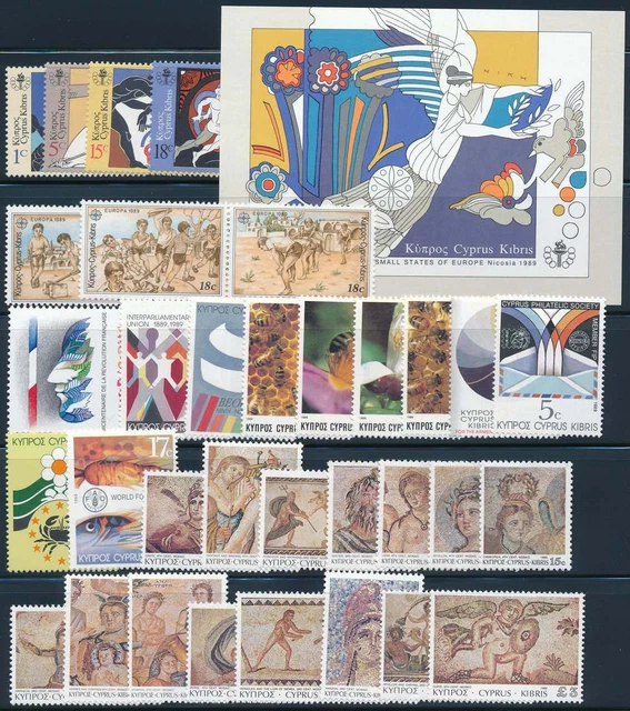 Zypern Jahrgang 1989 postfrisch komplett MiNr. 711-744 #C0786