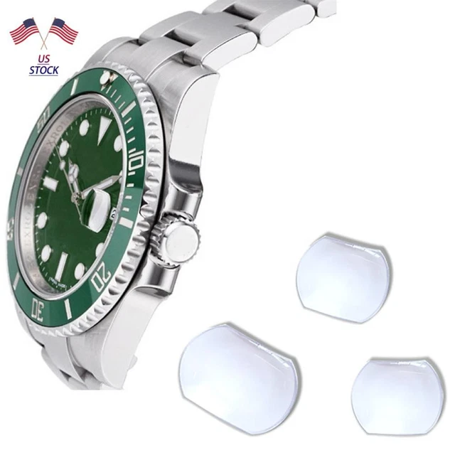 Sapphire Bubble Magnifier Calendar Lens for Date Window Watch Crystal Glass