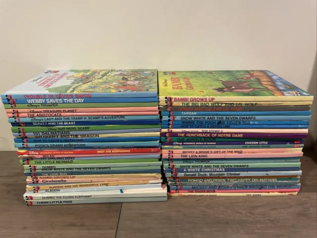 LOT OF 51 DISNEY Wonderful World Of Reading Books Chicken Little Hunchback Bambi