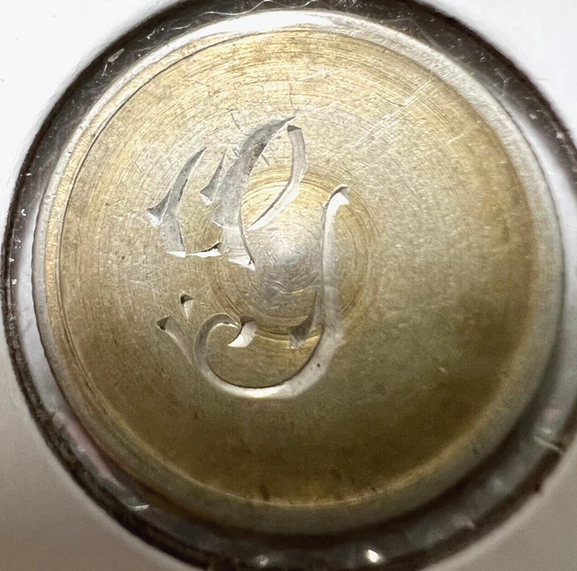 LOVE TOKEN COLLECTABLE: 1964 Dime Engraved "E.L.J." SILVER Cool Coin COBM-527