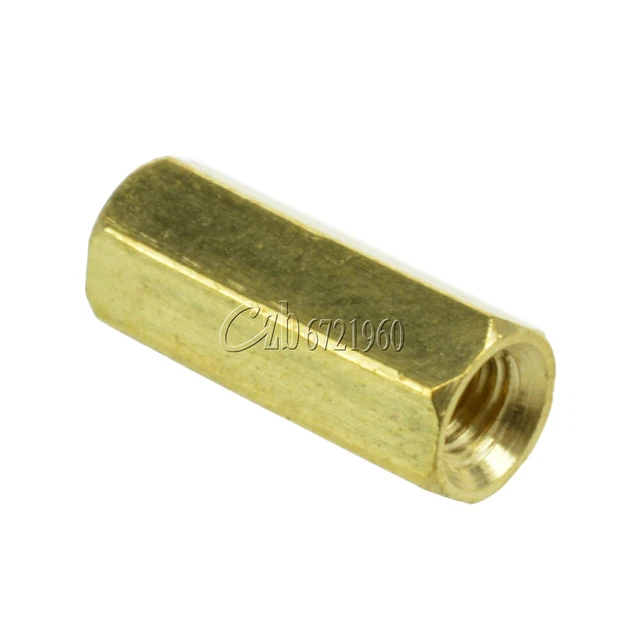 50PCS BRASS M3 12mm M3*12 PCB Boards Hex Screw Net Nut Standoff Spacer