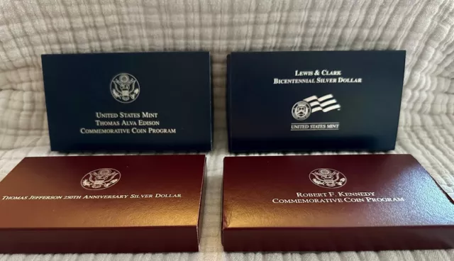 United States Mint Commemorative Coin Lot of 4. All include COA and original box